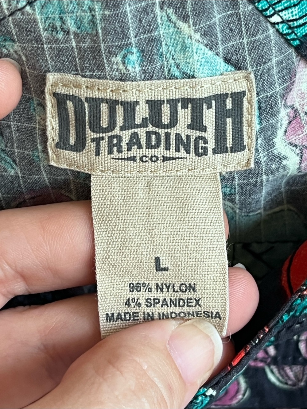 Duluth Veggie Print Nylon Overalls Large Utility Pockets Like New - Picture 3 of 11